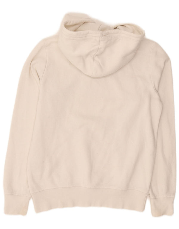 Champion Womens Graphic Hoodie Pullover UK 14 Mittelweiße Baumwolle