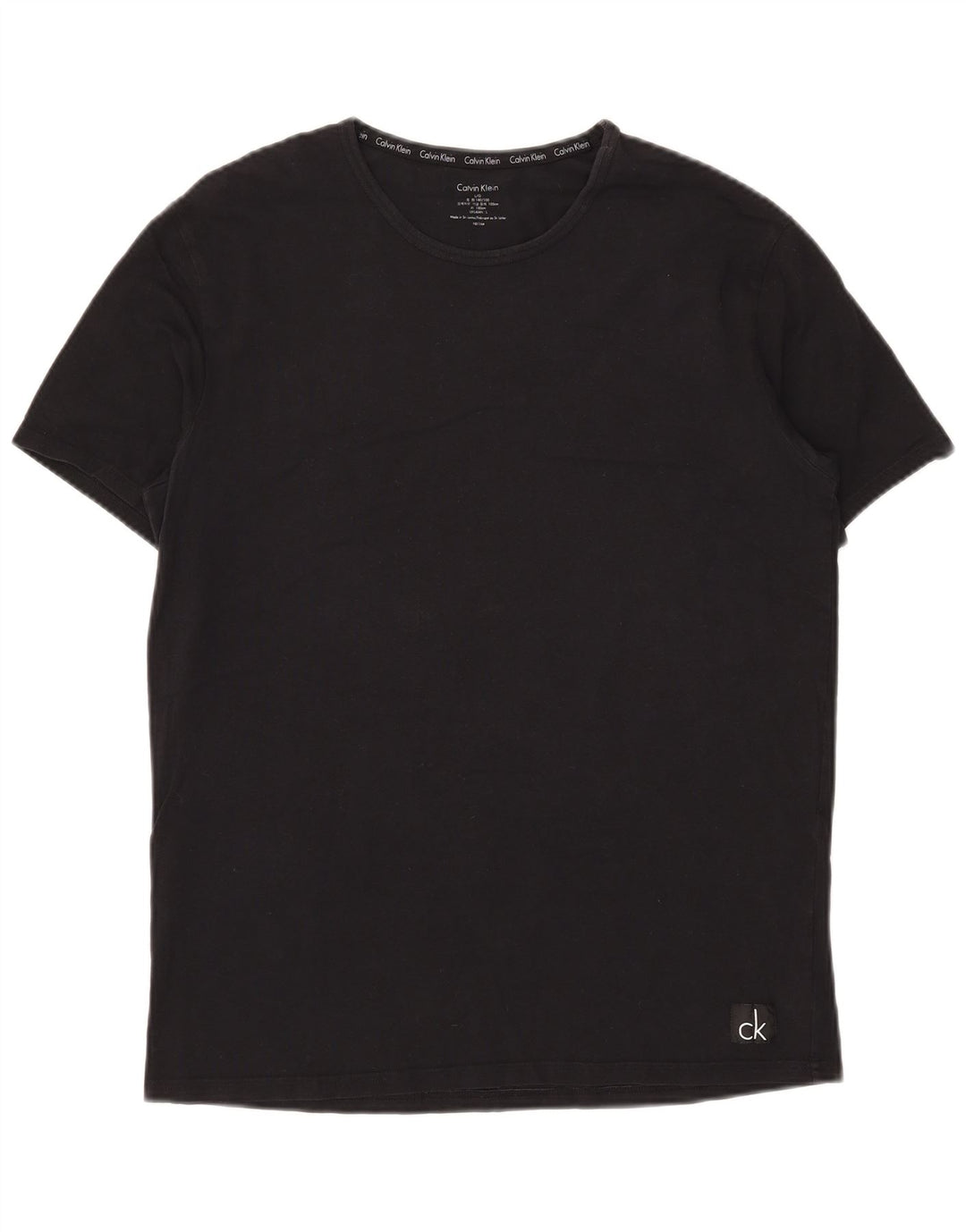 Calvin Klein Herren T-Shirt Top Large Schwarz Baumwolle