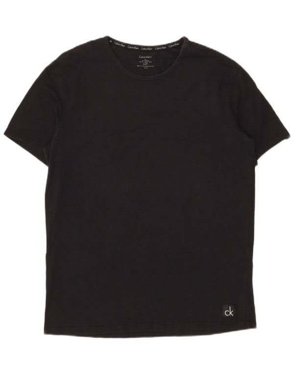 Calvin Klein Herren T-Shirt Top Large Schwarz Baumwolle