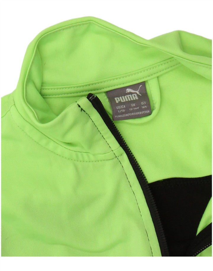 PUMA Jungen-Trainingsanzug-Top-Jacke, 13–14 Jahre, Schwarz, Farbblock