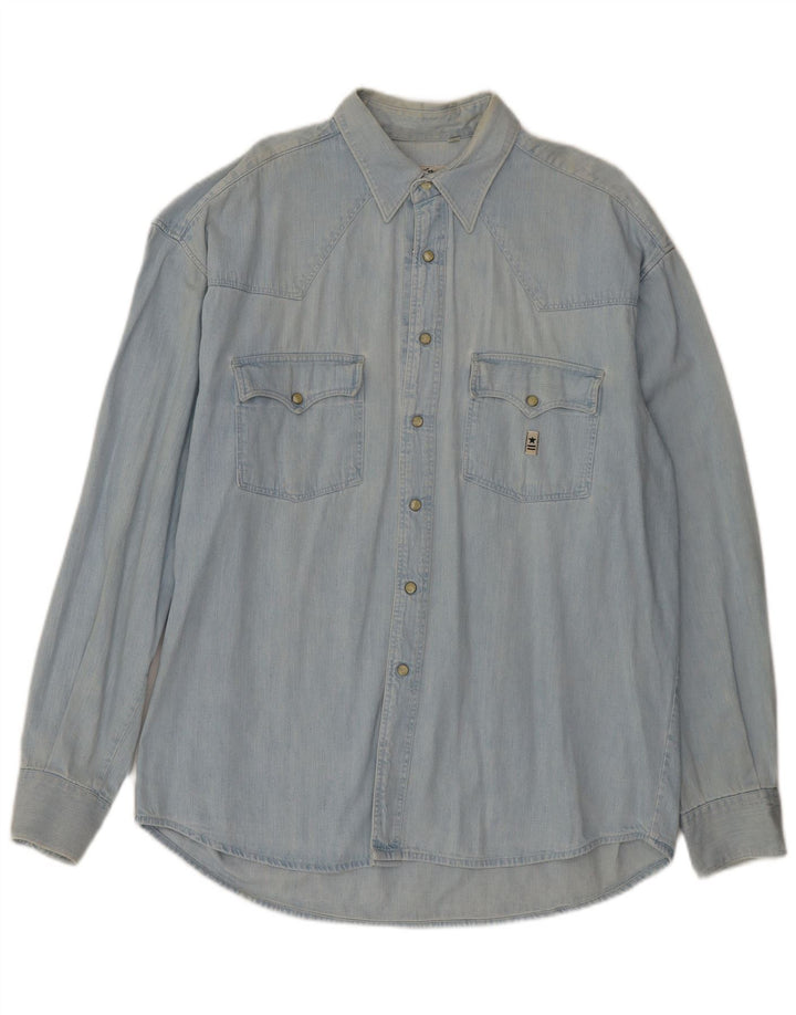 Uniform Herren Jeanshemd XL Blau Baumwolle