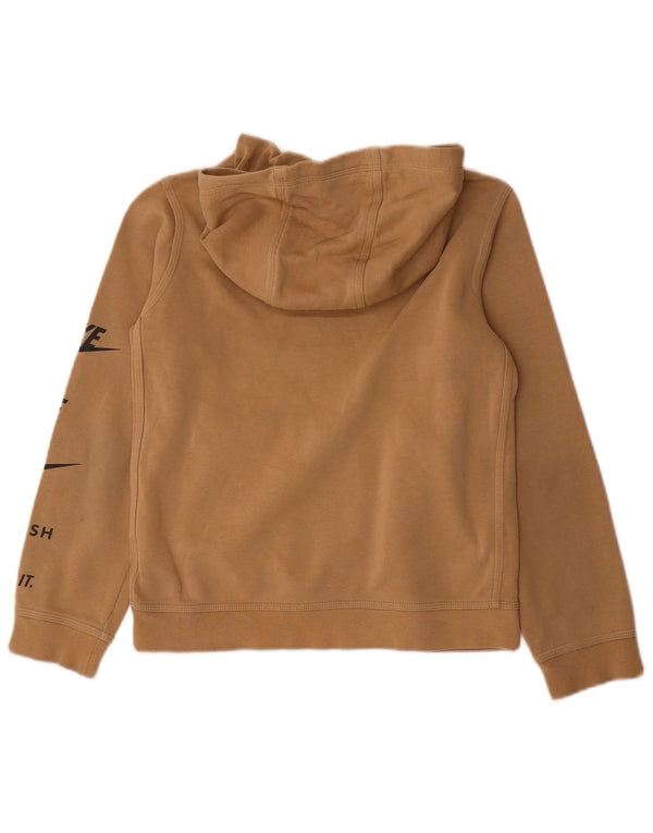 NIKE Kapuzenpullover mit Grafik für Jungen, 10–11 Jahre, mittelbeige Baumwolle
