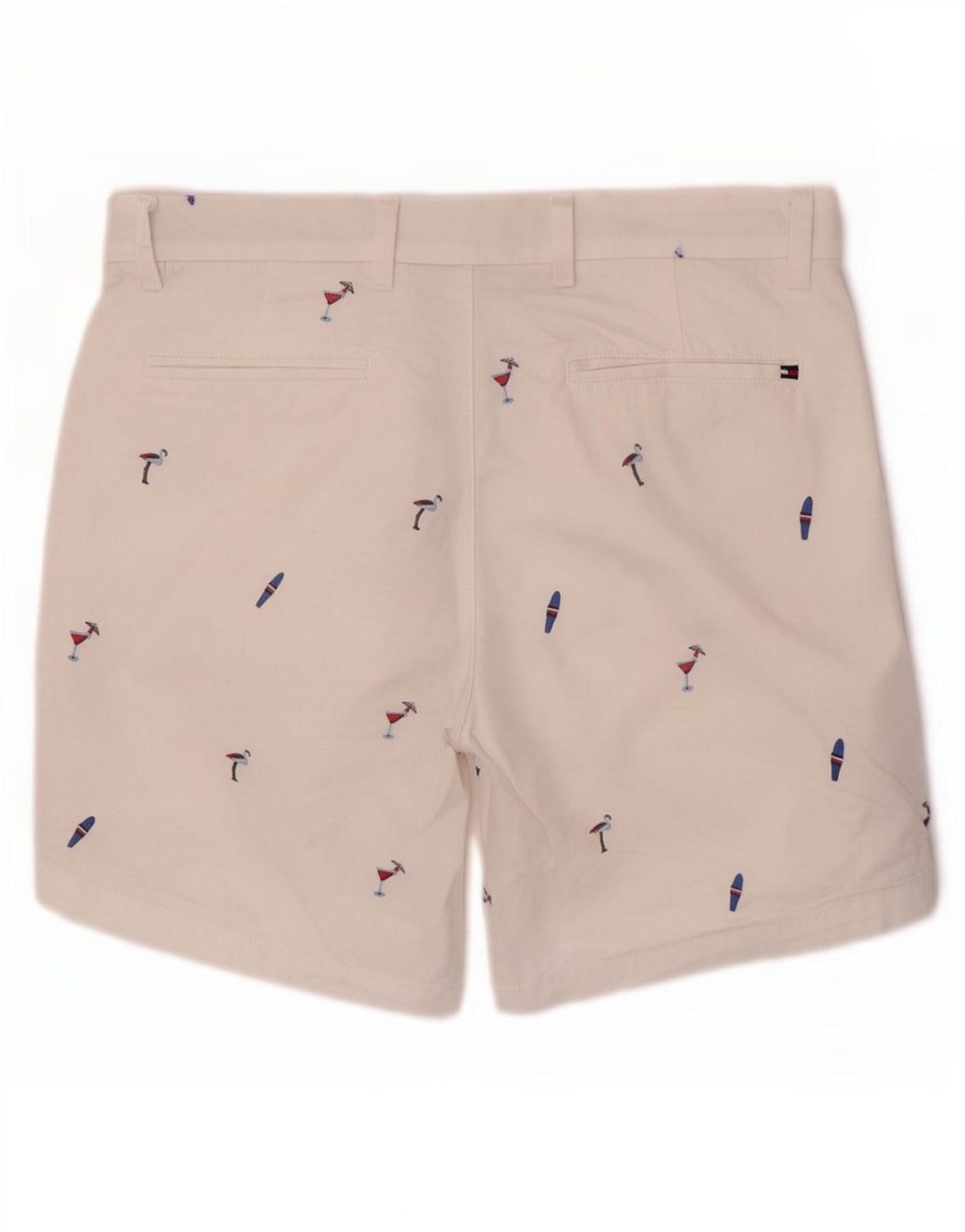 Tommy Hilfiger Herren-Chinoshorts mit Grafik, W31, mittelweiß