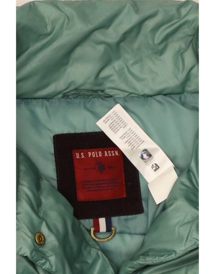 U.S. Polo Assn. Wattierte Damenjacke UK 12 Mittelgrünes Polyester