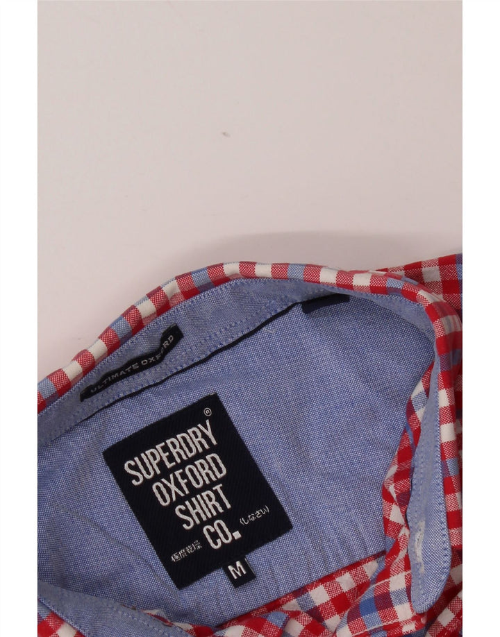 Superdry Herren Kurzarmhemd Mittelrot Gingham