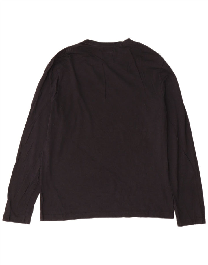 Dkny Herren-Top, langärmelig, groß, schwarze Baumwolle