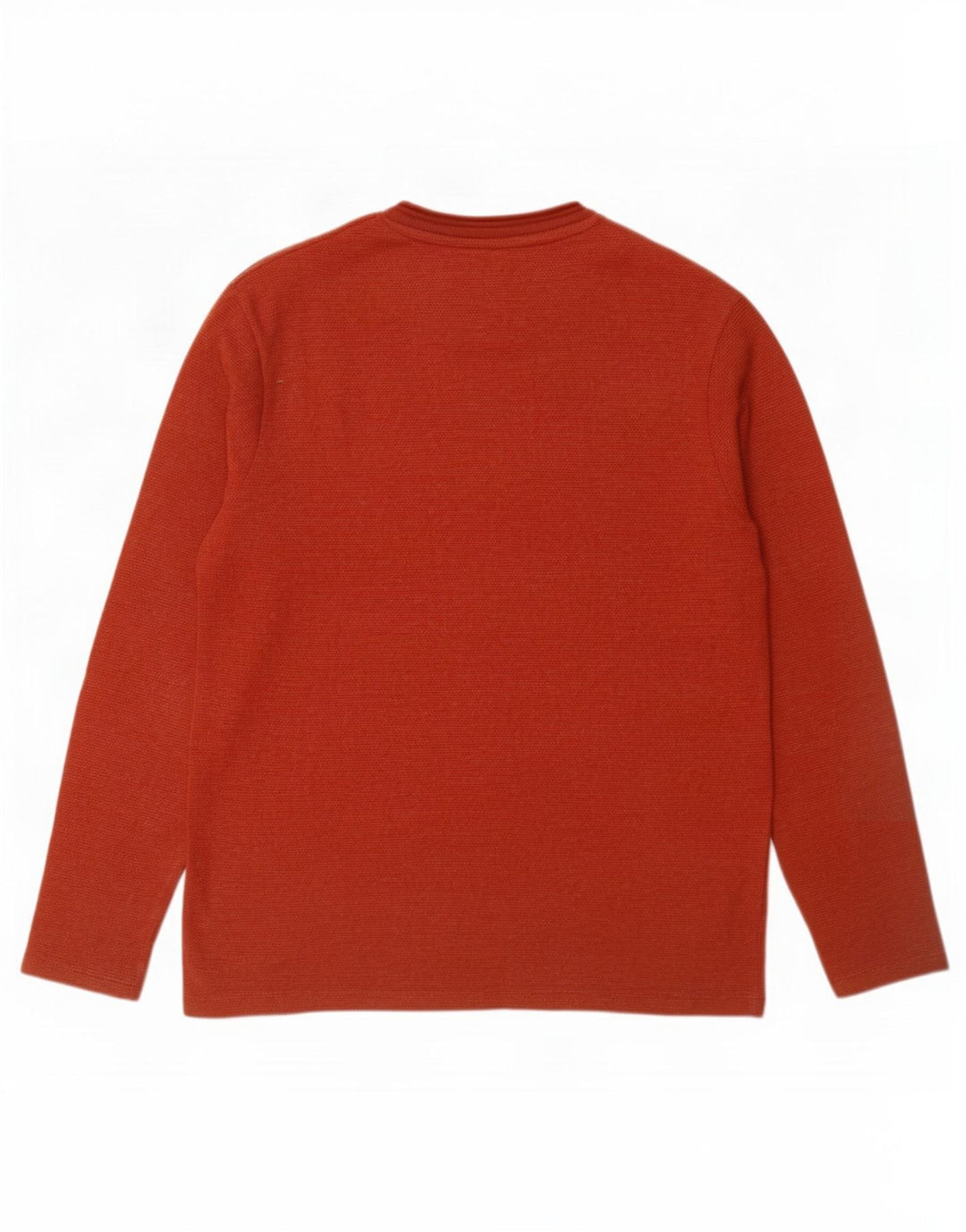 Zara Herren-Pullover mit Rundhalsausschnitt, mittelrote Baumwolle