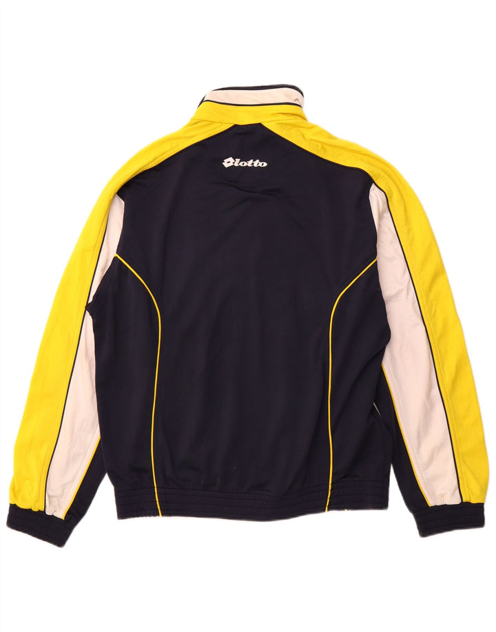 LOTTO Herren-Trainingsanzug-Oberteil, Jacke, klein, marineblau, Farbblock-Polyester
