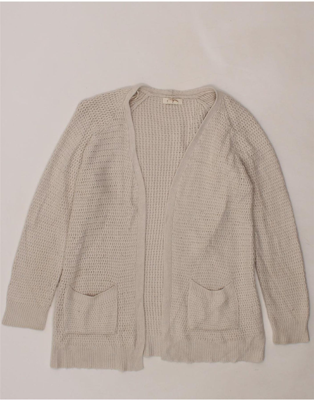 FAT FACE Womens Open Cardigan Sweater UK 10 Small Grey Acrylic Vintage Fat Face and Second-Hand Fat Face from Messina Hembry 