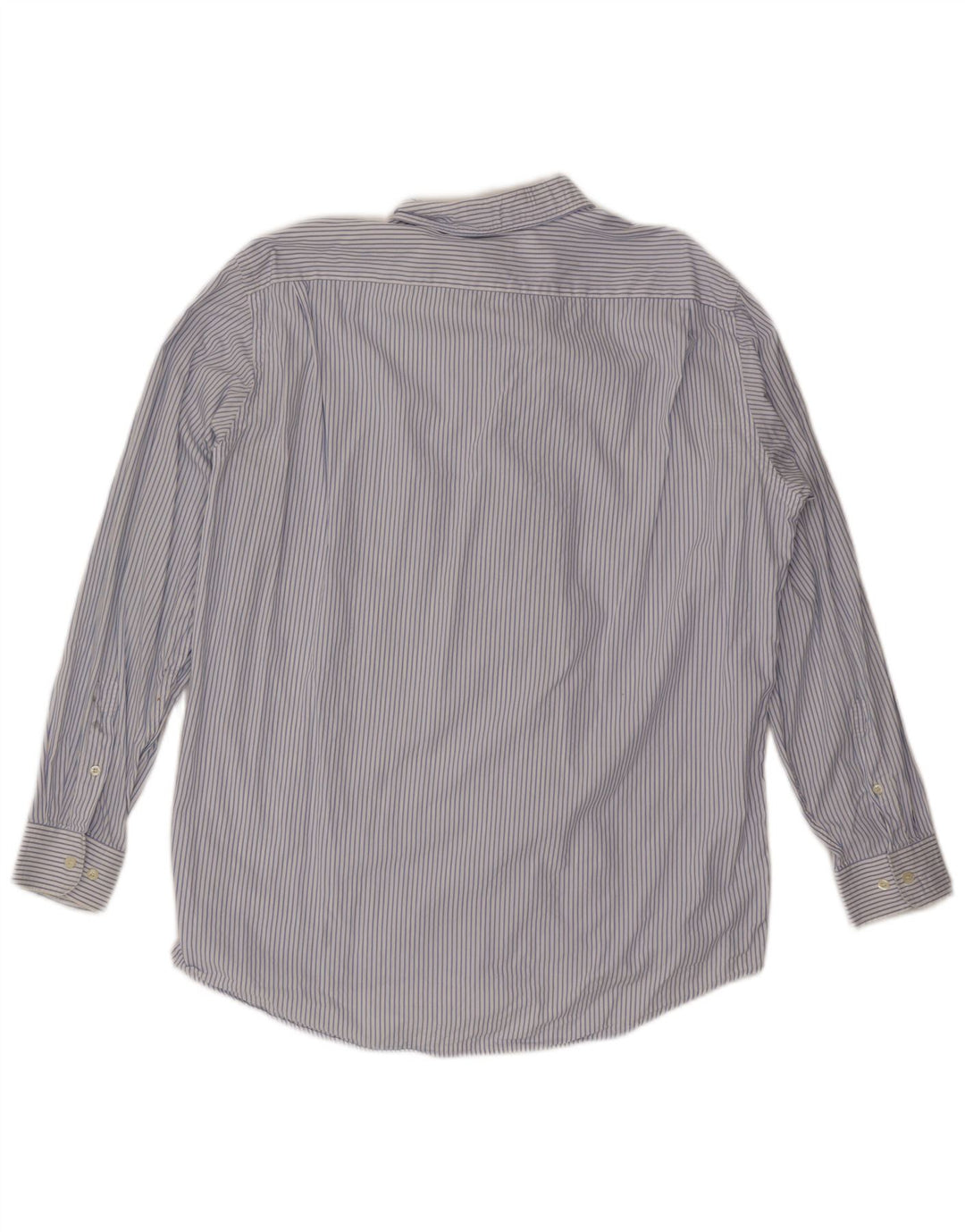 LACOSTE Herrenhemd, Größe 42, große blaue Nadelstreifen-Baumwolle