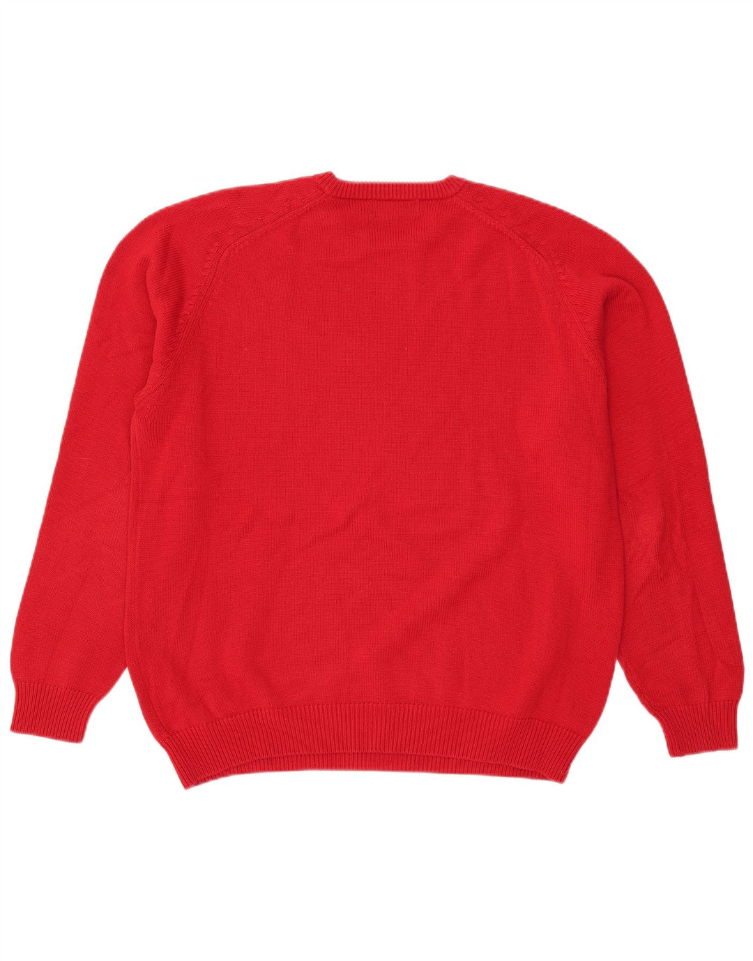 Peter Fitch Herren-Pullover mit Rundhalsausschnitt, groß, aus roter Baumwolle