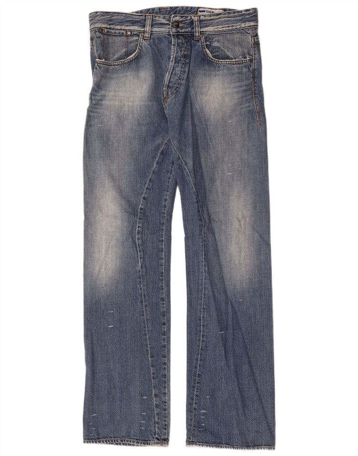 Gas Herren Straight Jeans W34 L34 Blaue Baumwolle