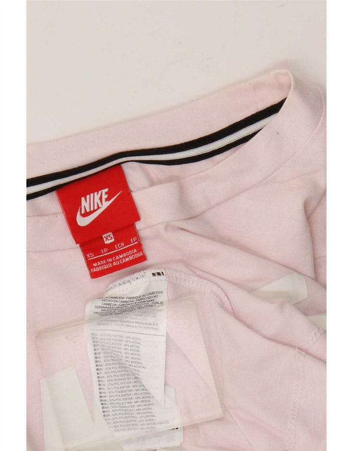 Nike Damen Grafik T-Shirt Top UK 6 XS Rosa Polyester