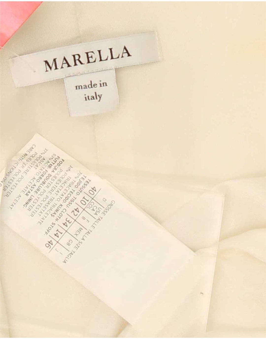 Marella Damen 1-Knopf-Blazer-Jacke, UK 14, groß, weißes Triacetat