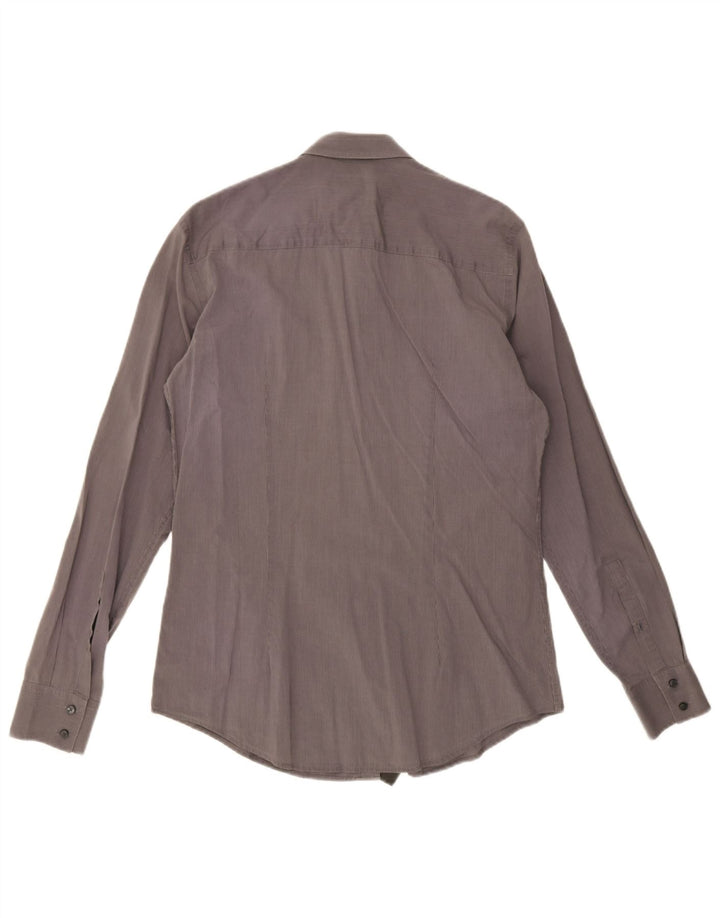 Calvin Klein Herren Slim Fit Hemd Mittelgrau gestreift