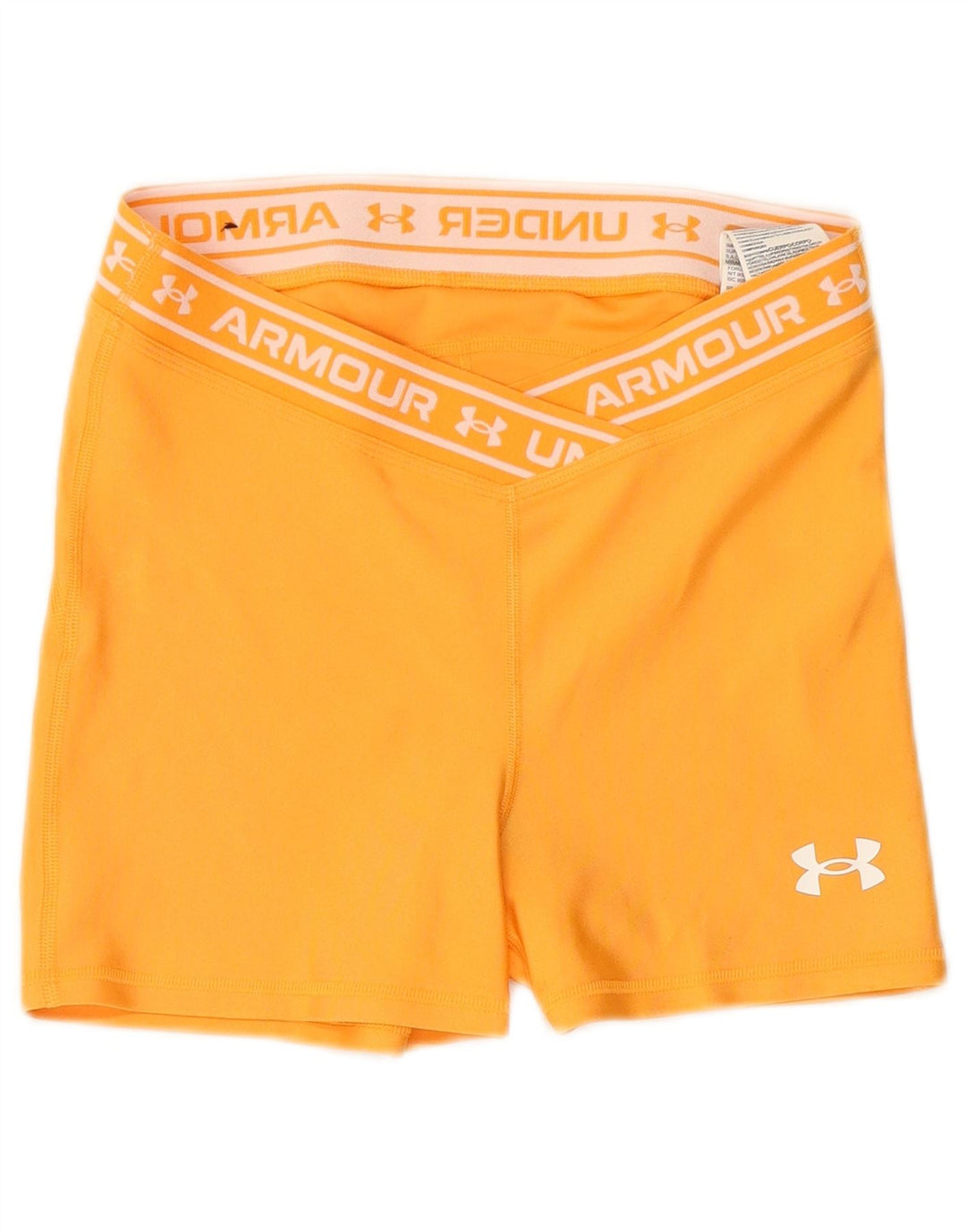 UNDER ARMOUR Damen Graphic Sport Shorts UK 12 Medium Orange Polyester