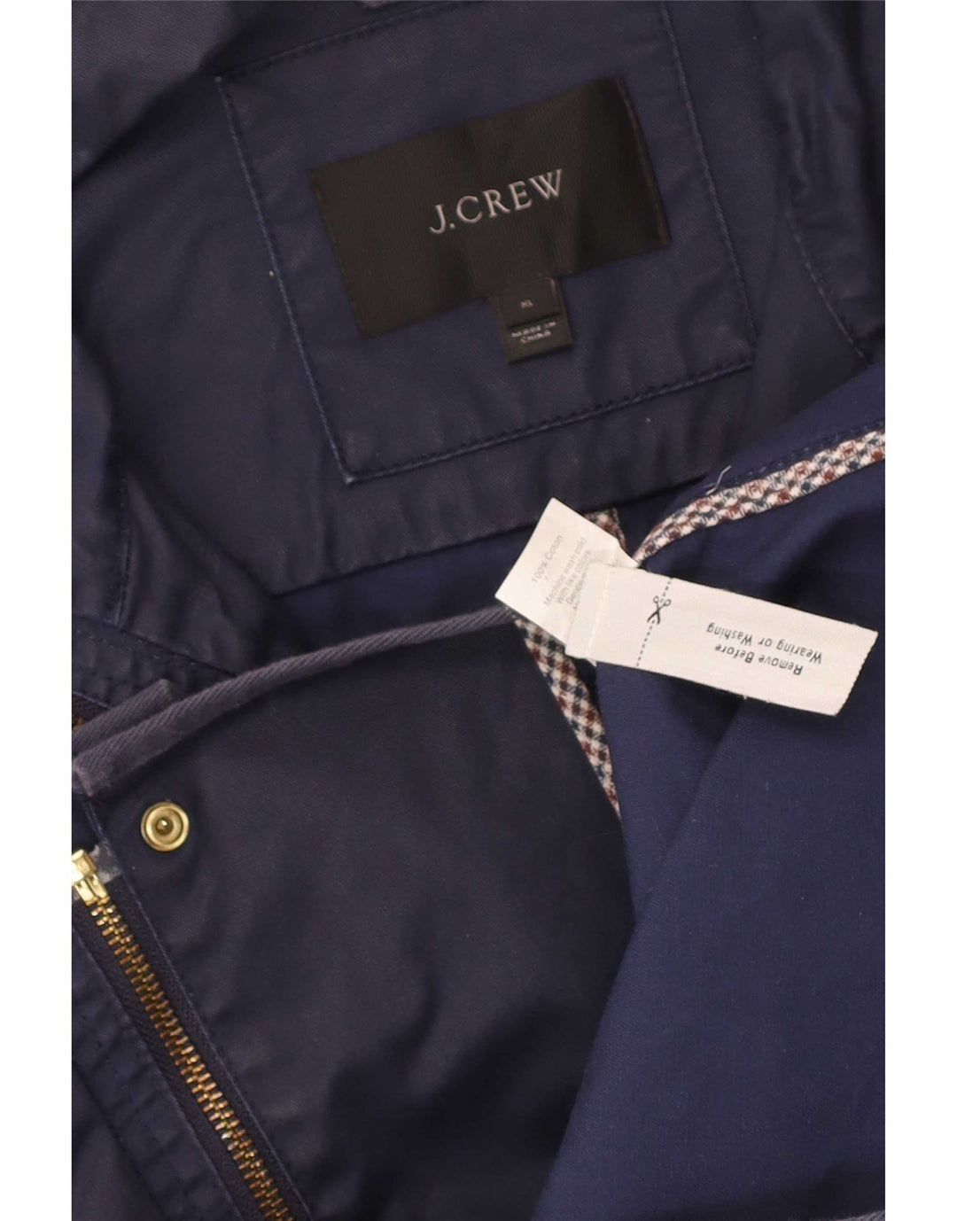 J. Crew Damen Utility Jacke UK 18 XL Marineblau Baumwolle