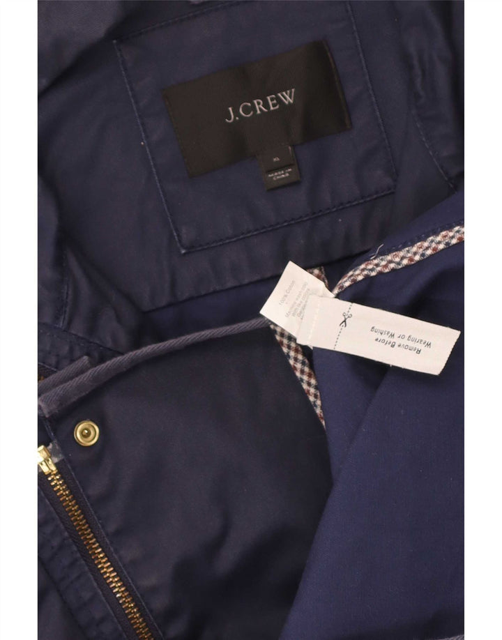 J. Crew Damen Utility Jacke UK 18 XL Marineblau Baumwolle
