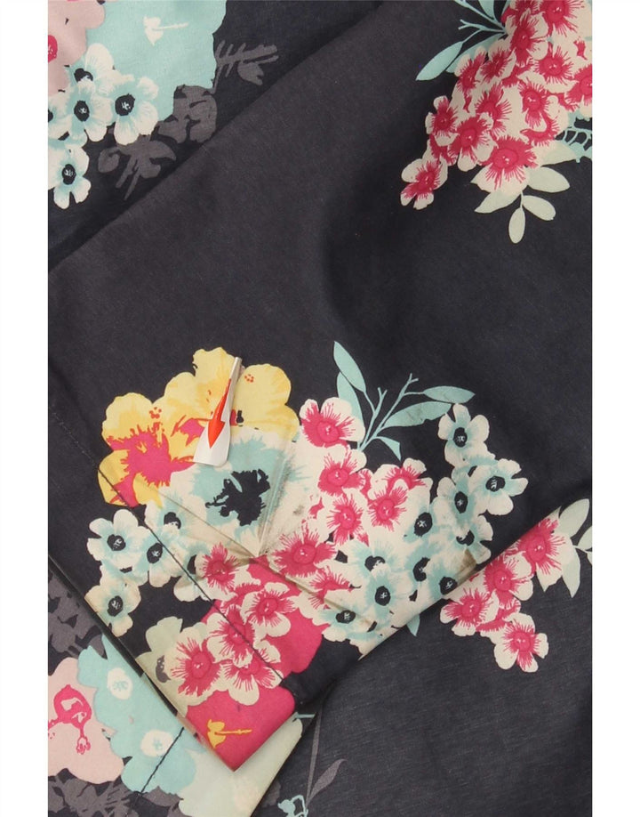 Animal Damen-Regenjacke mit Kapuze, Größe S, Marineblau, Blumenmuster, Polyester