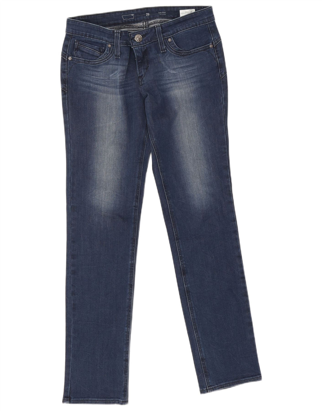 Levi's Damen-Jeans mit niedriger Taille, gerade, W29, L32, blaue Baumwolle