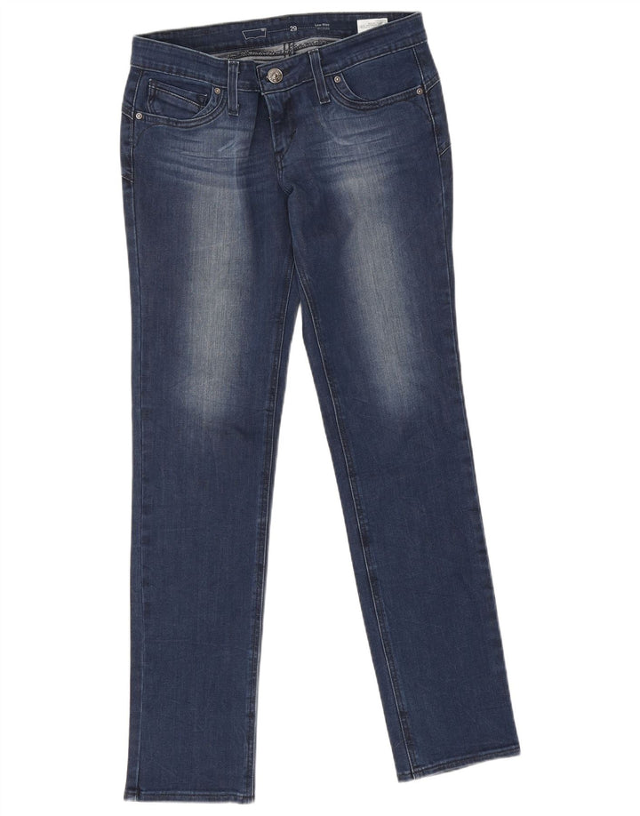 Levi's Damen-Jeans mit niedriger Taille, gerade, W29, L32, blaue Baumwolle