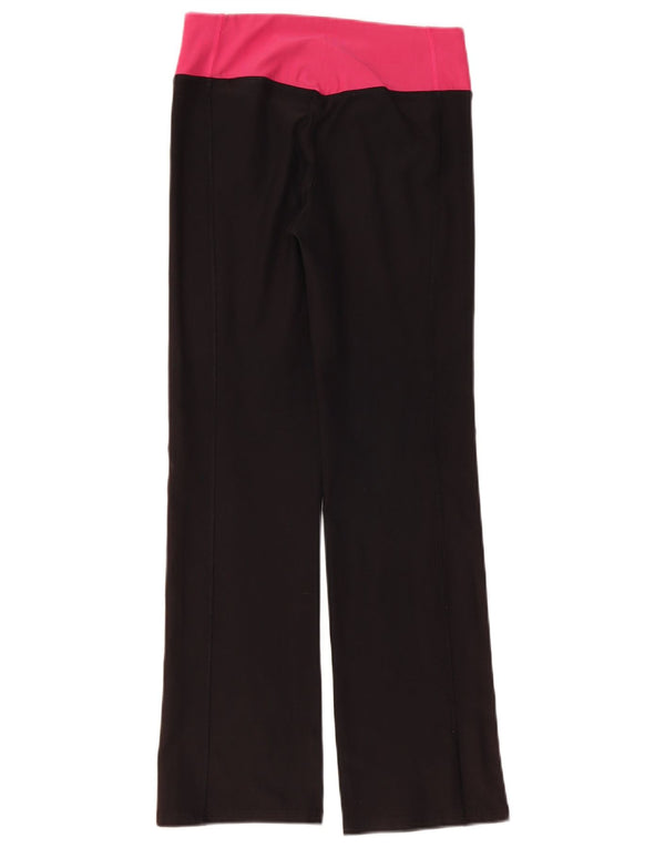 Nike Damen Dri Fit Leggings UK 12 Mittelschwarz Farbblock