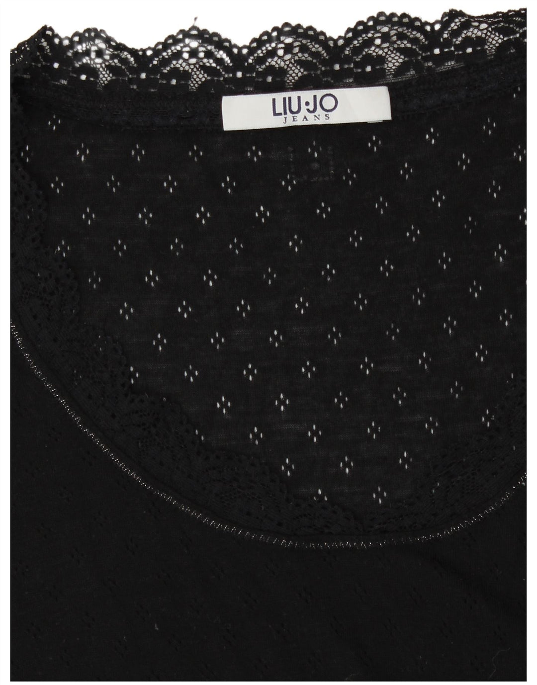 Liu Jo Damen T-Shirt Top UK 8 Small Schwarz