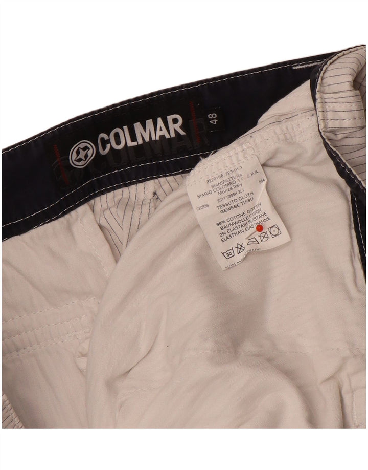 Colmar Herren Cargoshorts IT 48 Medium W32 Graue Nadelstreifen-Baumwolle