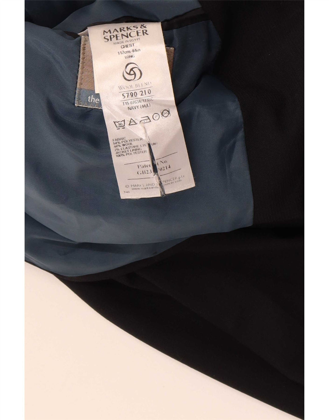 Marks & Spencer Herren-Blazer mit 3 Knöpfen, UK 44, XL, Marineblau, Polyester