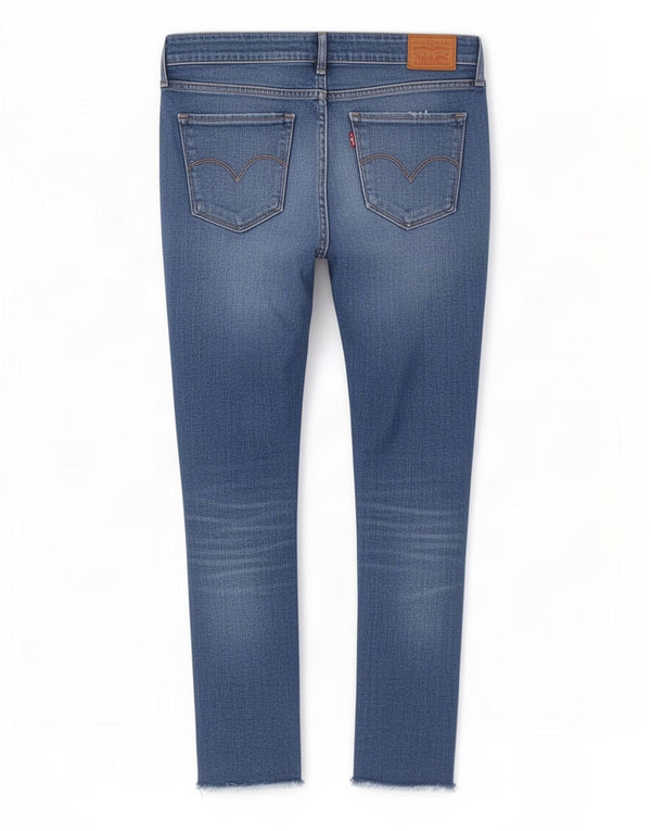 Levi's Damen 711 Skinny Jeans W27 L27 Blaue Baumwolle