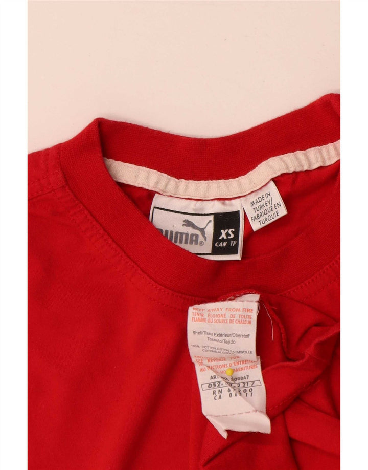 Puma Herren Grafik T-Shirt Top XS Rot Baumwolle
