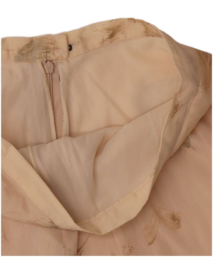 Vintage Damen Minirock W28 Medium Beige Floral