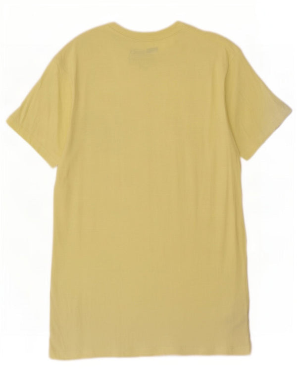Vans Mens Custom Fit Graphic T-Shirt Top Large Yellow Cotton