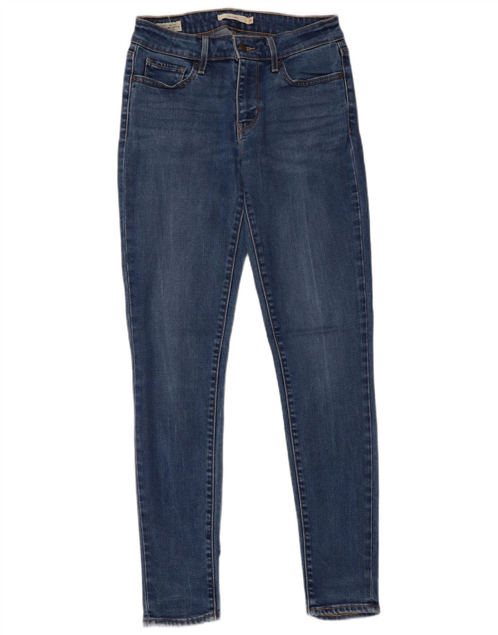 Levi's Damen 711 Skinny Jeans W26 L30 Blaues Lyocell