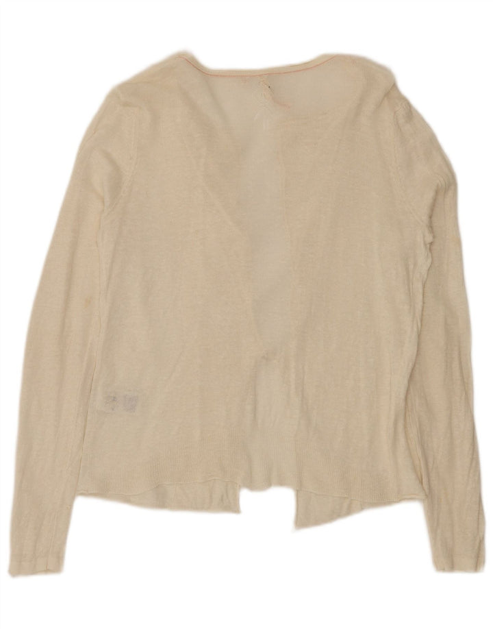 White Stuff Damen-Cardigan-Pullover UK 12 Medium aus Leinen