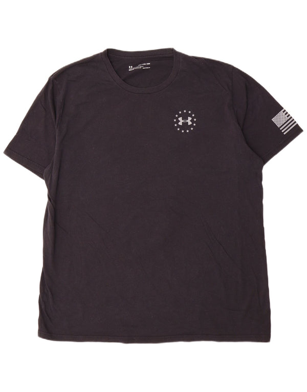 Under Armour Herren Heat Gear Graphic T-Shirt Top 2XL Schwarz