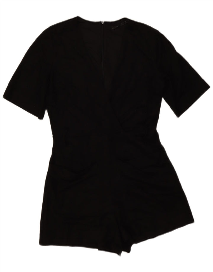 Zara Damen Trafaluc Playsuit UK 12 Medium Schwarz Polyester