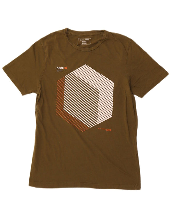 Jack & Jones Herren Slim Fit Grafik-T-Shirt-Oberteil Mittel Khaki