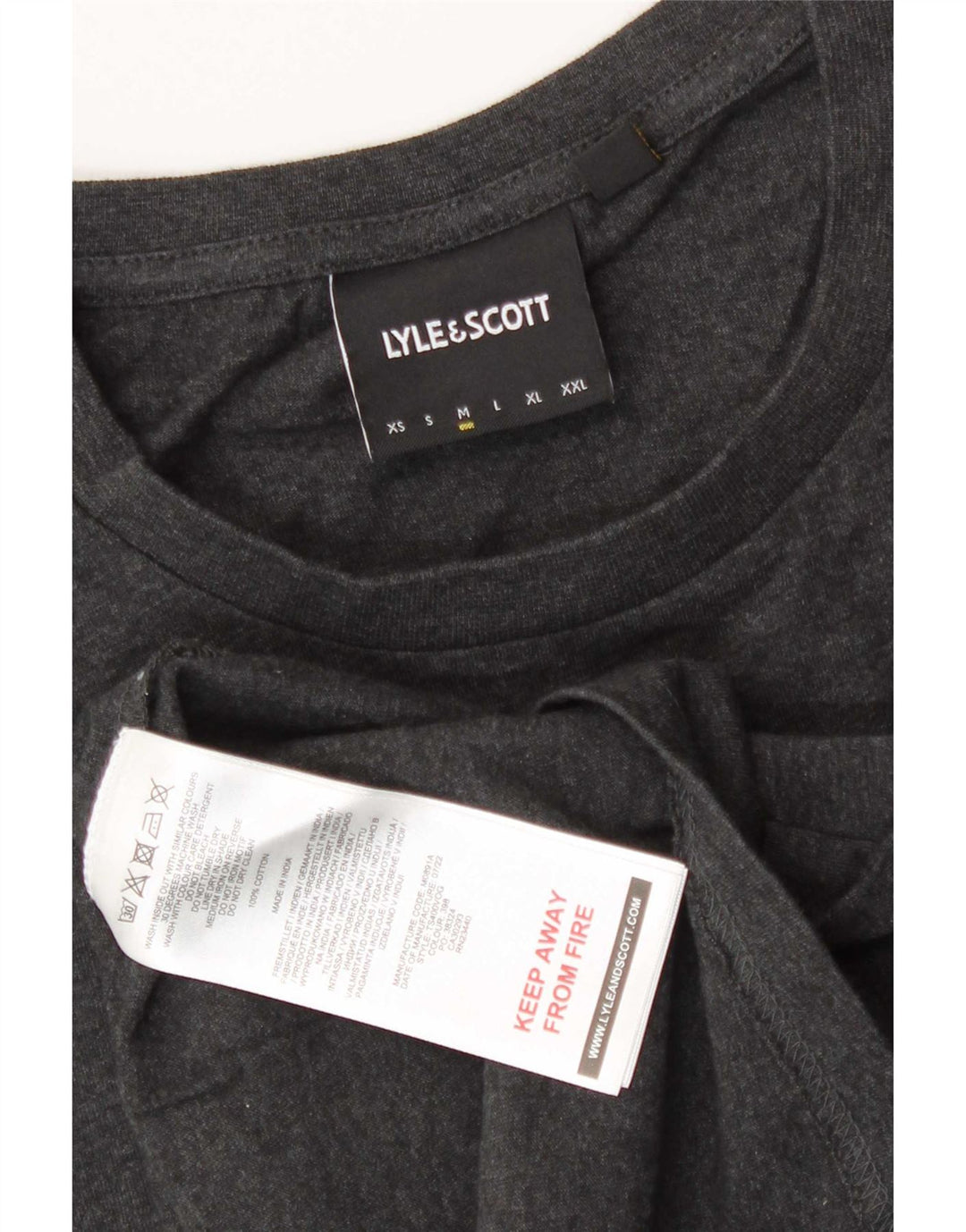 Lyle & Scott Herren T-Shirt-Oberteil aus mittelgrauer Baumwolle