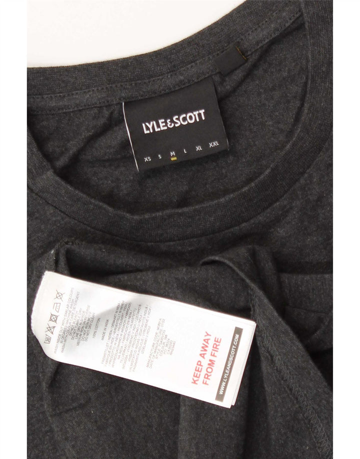 Lyle & Scott Herren T-Shirt-Oberteil aus mittelgrauer Baumwolle