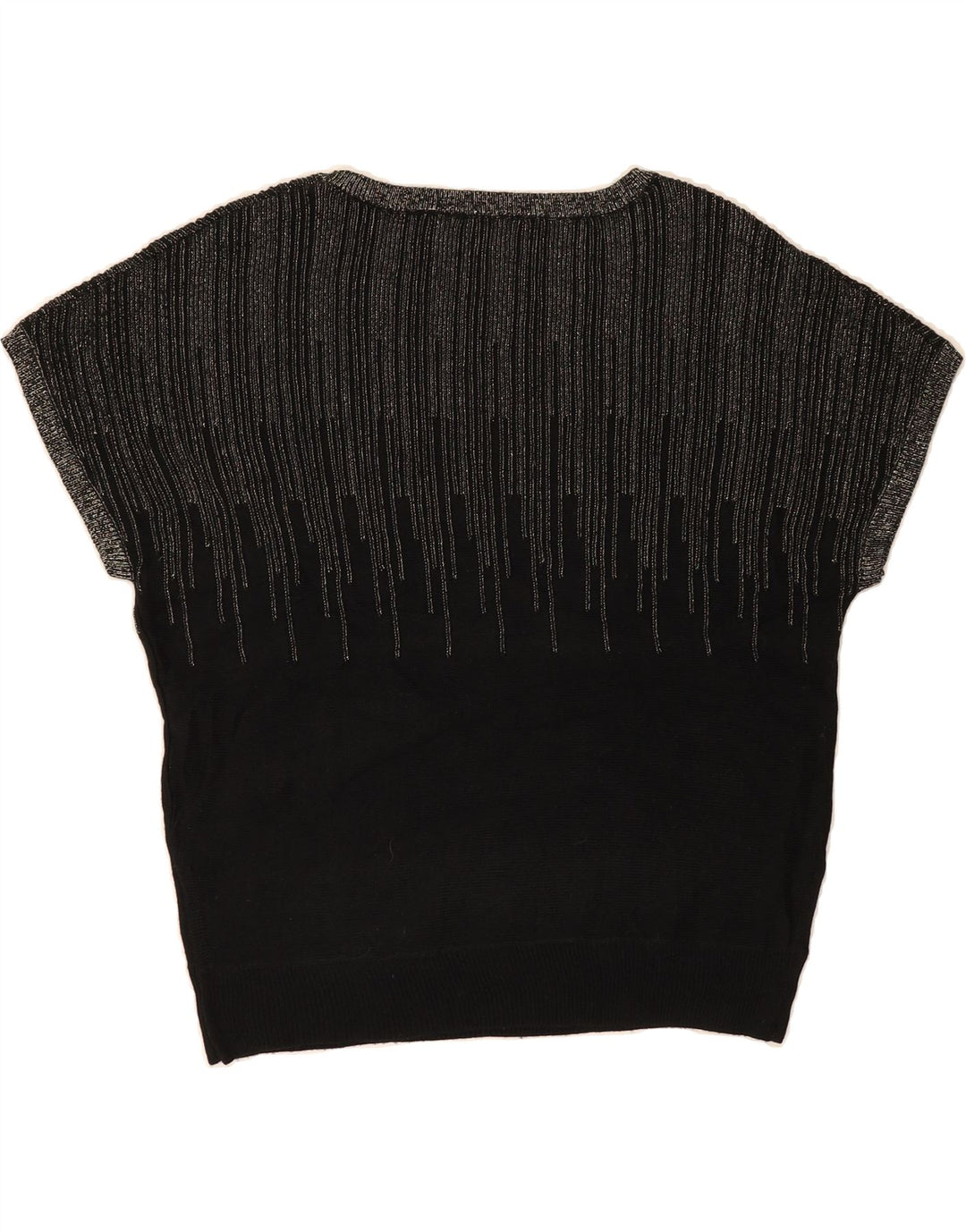 OASIS Womens Oversized Boat Neck Jumper Sweater UK 10 Small Black Striped Vintage Oasis and Second-Hand Oasis from Messina Hembry 