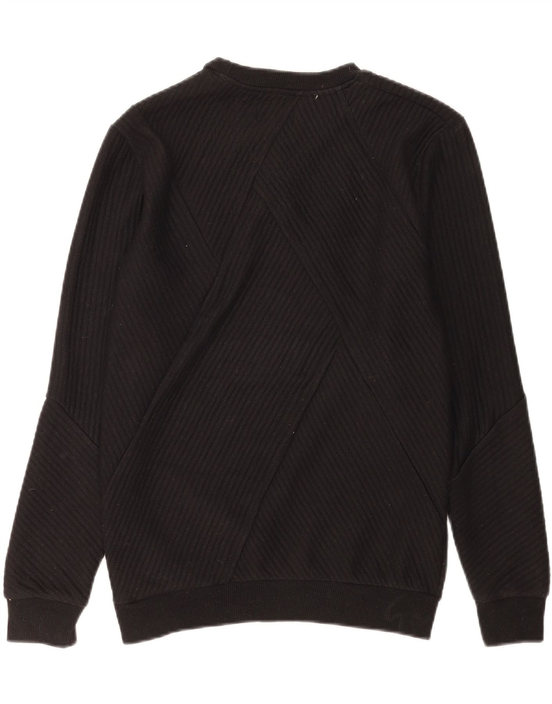 Zara Herren-Sweatshirt-Pullover, mittelschwarz, Baumwolle