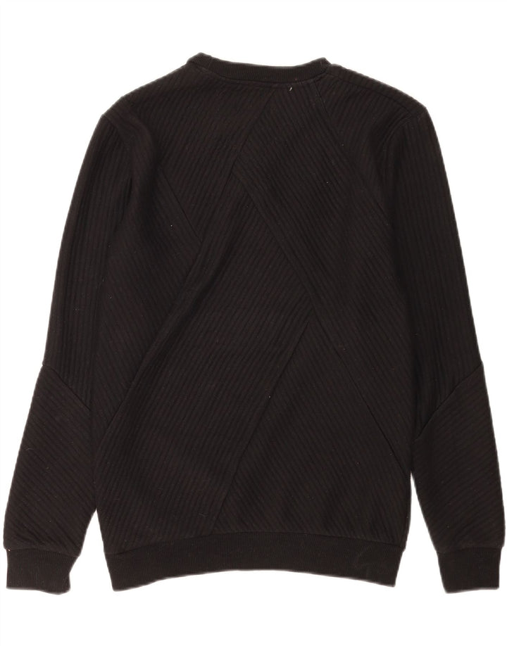 Zara Herren-Sweatshirt-Pullover, mittelschwarz, Baumwolle