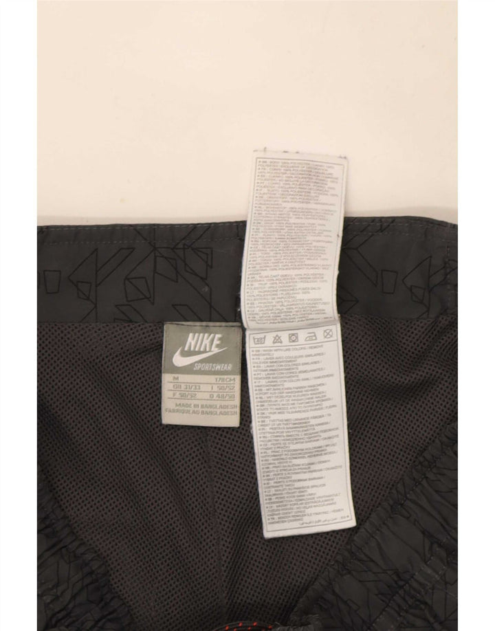 Nike Herren-Sportshorts aus mittelgrauem, geometrischem Polyester