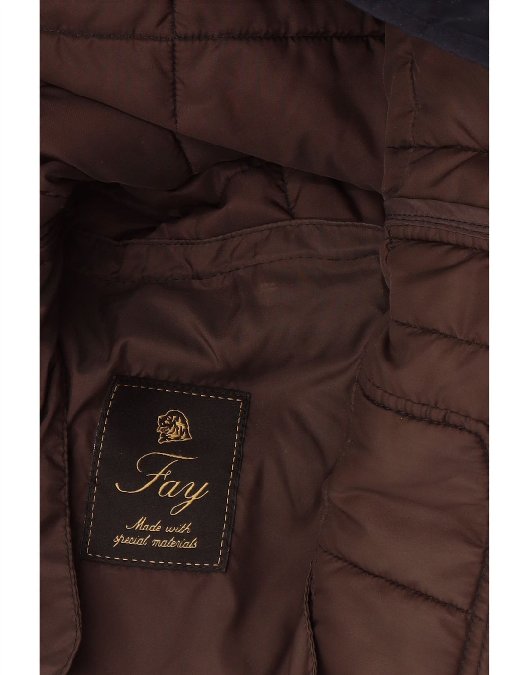 Fay Herren Wattierte Jacke UK 36 Small Marineblau
