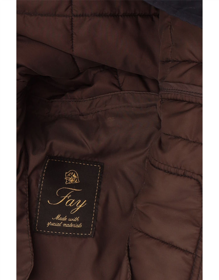 Fay Herren Wattierte Jacke UK 36 Small Marineblau