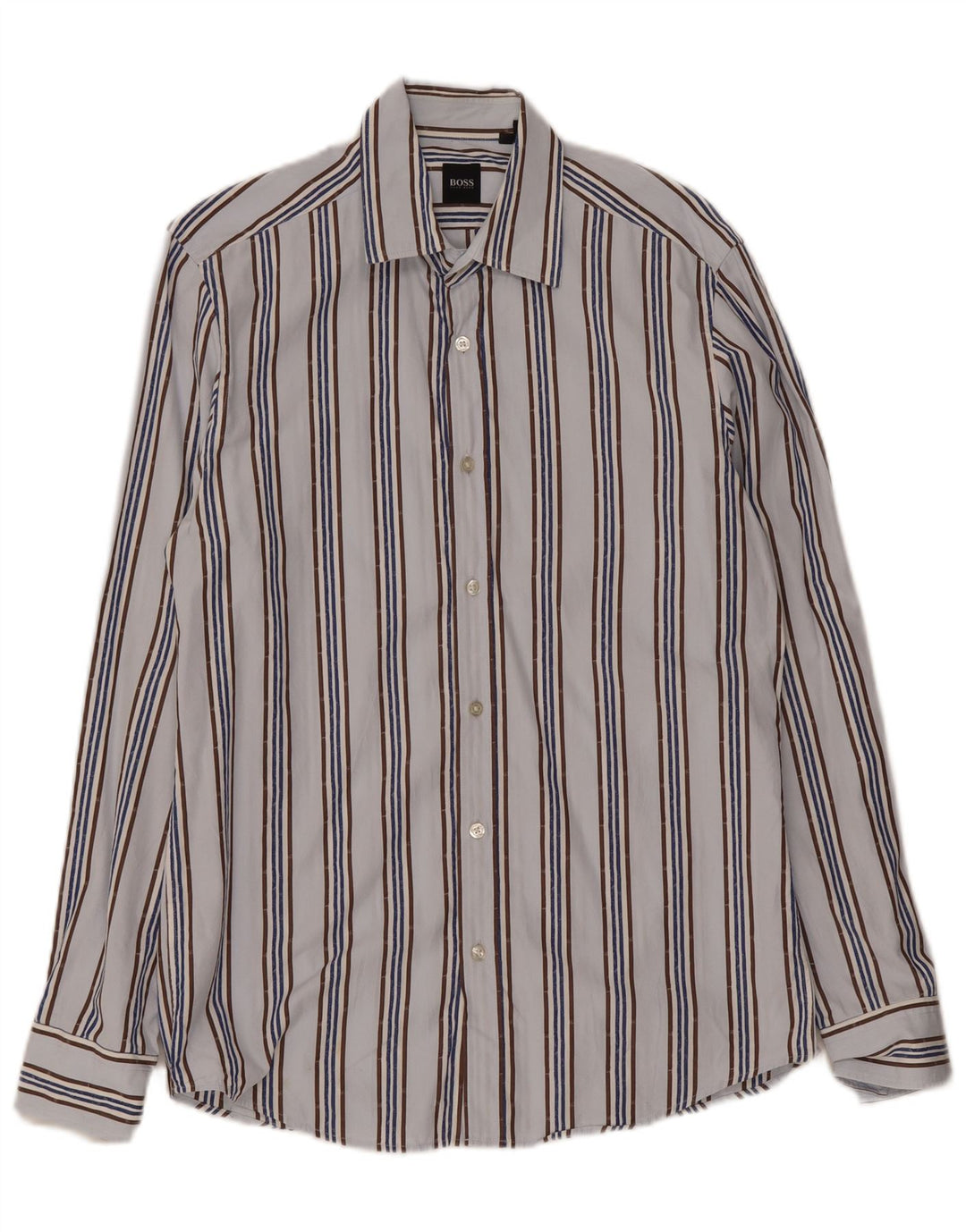 Hugo Boss Herrenhemd Mittelblau gestreift