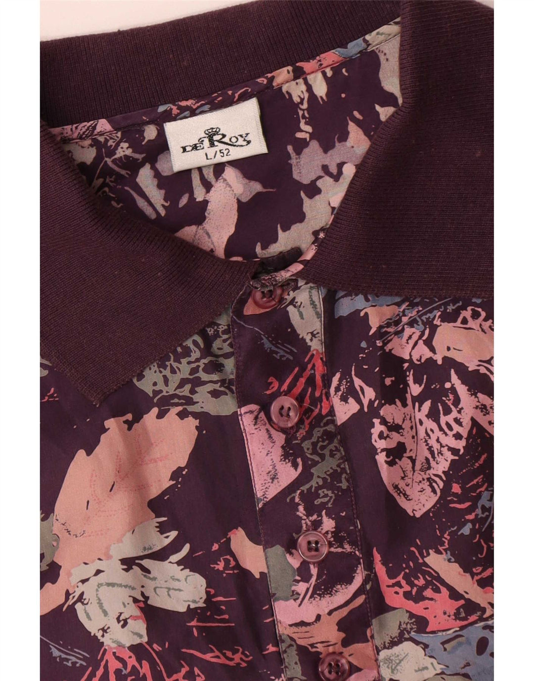 Vintage Herren Pullover Shirt IT 52 Große mehrfarbige Blumenseide