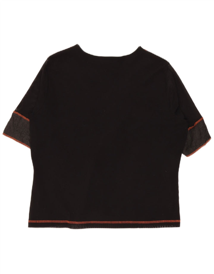 Gerry Weber Damen Blusenoberteil UK 16 Large Schwarz Colourblock