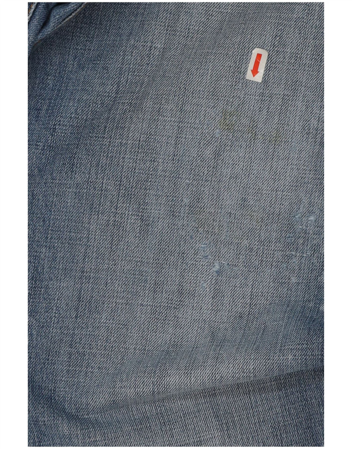 Calvin Klein Herren Distressed Straight Jeans W33 L27 Blaue Baumwolle